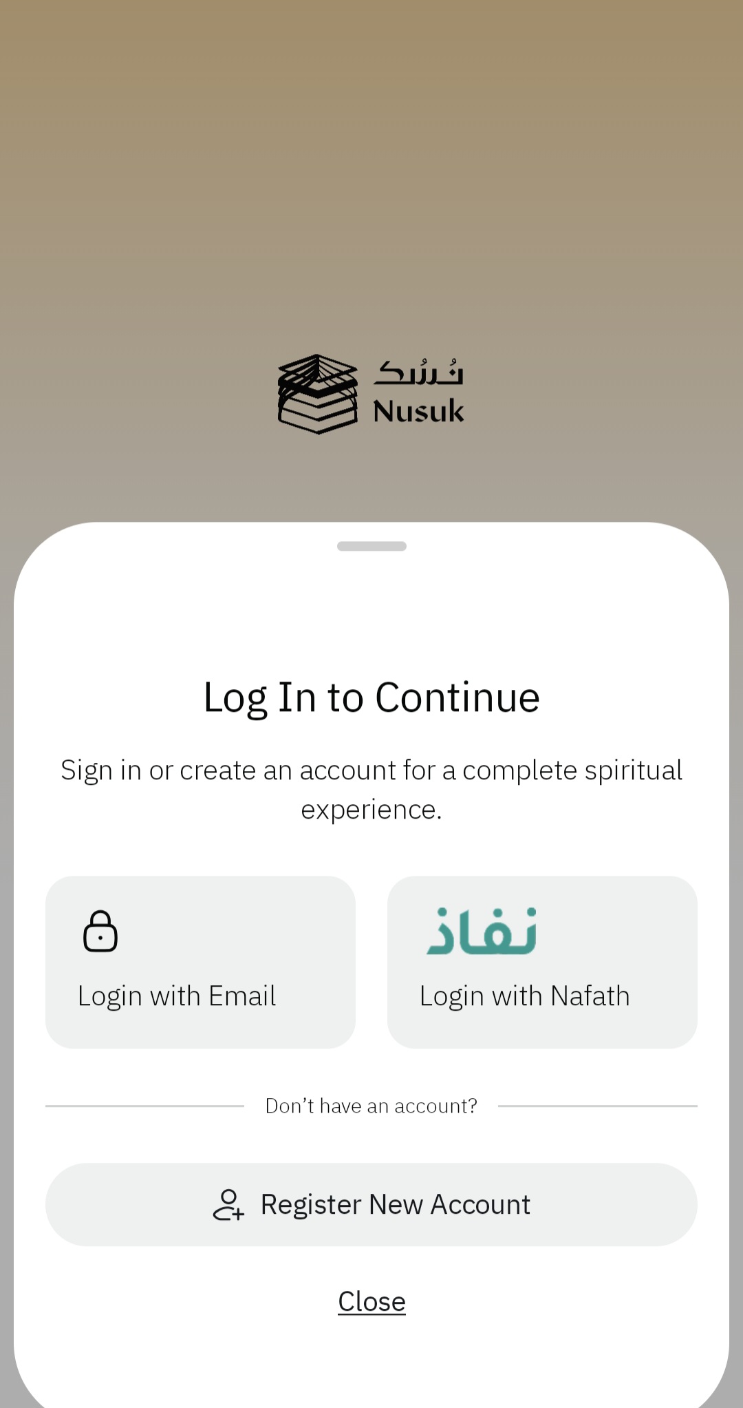 Halaman Log In to Continue